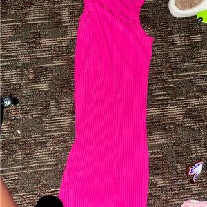 Vibrant Pink Sleeveless Dress
